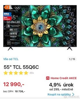 TV TCL smart 55Q6C