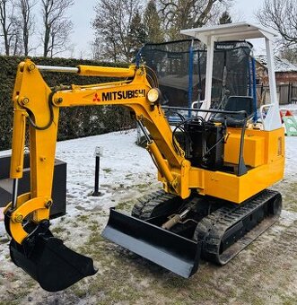 Japonský minibagr 1.5t Mitsubishi, velmi dobrý stav