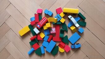 Dřevěná stavebnice - barevné město