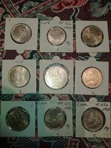 Stříbrné mince, investiční mince, pamětní mince ČSR - 1