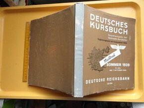 DR KURSBUCH 1939,německý jízdní řád