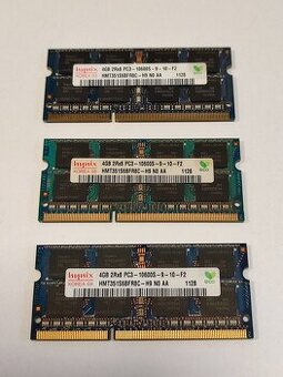 3x RAM 4GB DDR3 1325Mhz SO-DIMM (do NB/NAS) otestované