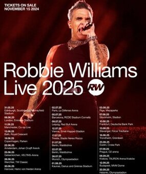 Robbie Williams Praha 7.9.2025 stání u podia