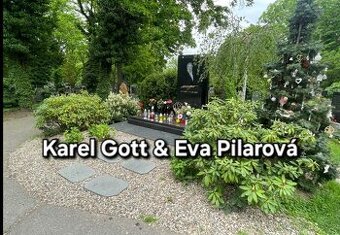 Karel Gott & Eva Pilarová hrobové místo Malvazinky - 1