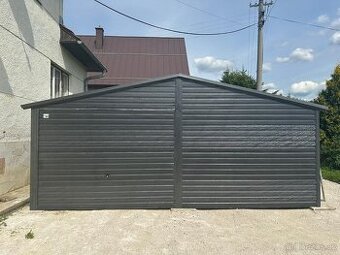 Plechová garáž 6x5m - 1