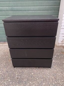 IKEA Malm se 4 zásuvkami - černohnědá
