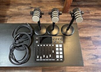 Rode Caster PRO II + 3x Rode PodMic + 3x XLR AdamHall 3x DS1