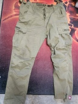 ALPHA INDUSTRIES cargo kalhoty zelene vel .36 stav 9/10 , s
