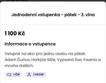 Štěrkovna open music 2025 JEDNODENNÍ VSTUPENKA