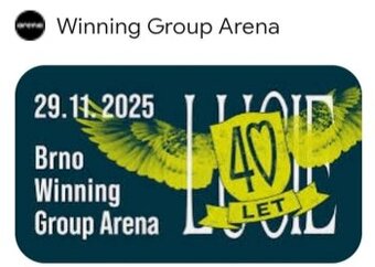 LUCIE Brno Sobota 29.11.2025 : prodám 4 lístky (AKTUÁLNÍ)