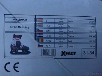 zimní nastavitelné chlapecké brusle zn. X-FACT