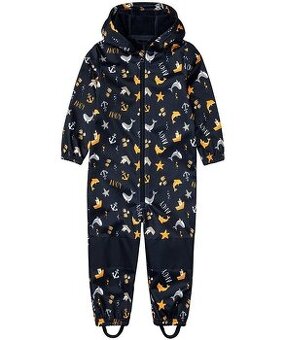 ☘️ SOFTSHELLOVÁ KOMBINÉZA overal vzorovaný vel. 110/116 ☘