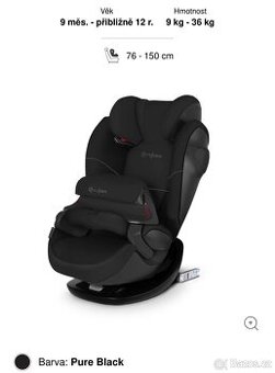 Autosedačka CYBEX Silver Pallas M-Fix, Barva: Pure Black