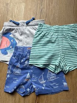 Kraťasy - 2x Lupilu, 1x So cute - velikost 74