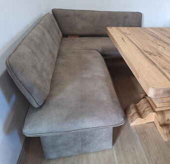 Nová jídelní rohová lavice polstrovaná  STONE - šedá