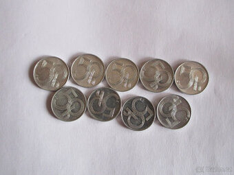 MINCE začínajícímu sběrateli- sada 9x 50 haléřů