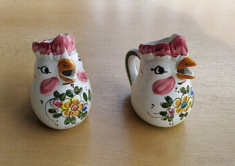 Keramická konvička - džbánek - Kohout - 2 ks