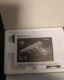 Airsoft Kovová pistole G3 - BB 6 mm