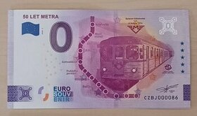 Prodám suvenýrovou 0euro bankovku 50 let metra