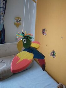 Papoušek dřevěný zavěsný