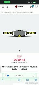 Motokrosové Brýle FXR Combat Kouřová Čočka Hivis Žlutá