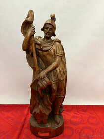 Dřevěná vyřezávaná socha Florián PATRON HASIČŮ - 1