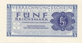 Wehrmacht 5 Reichsmark 1944,UNC