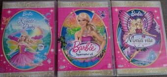 Dětská DVD Barbie, Zvonilka, Šmoulové atd - 15 kusů