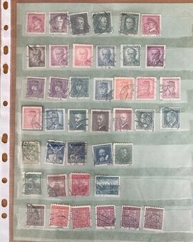 československé známky - 10 listů