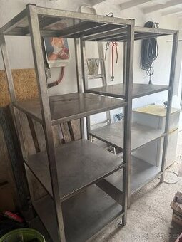 Nerezové regály 70x70x180 masivní na hrnce gastro