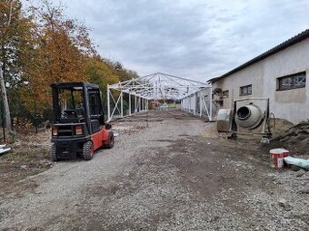 Ocelová konstrukce haly - priehradová 5 x 10 x 24 m
