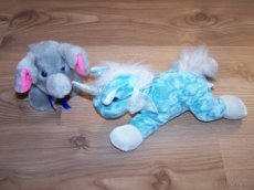 Dva pěkní plyšáci - slon a jednorožec