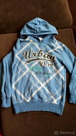 krásná modrá mikina s kapucí zn.Yigga vel.146/152