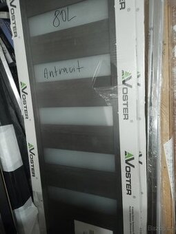 Interieroné dveře rámové , nové, antracit + úzká skla.