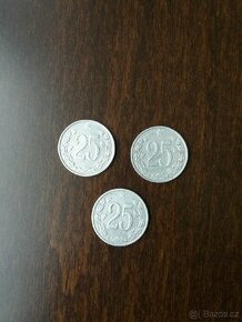 25 haléřů, 1962-3.