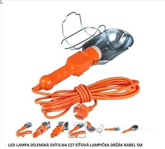 DÍLENSKÁ SVÍTILNA E27 SÍŤOVÁ - 5M
