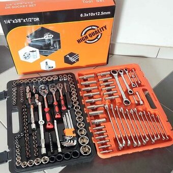 Velká gola sada Cr-V 150 ks 1/2" 1/4" 3/8" - nové