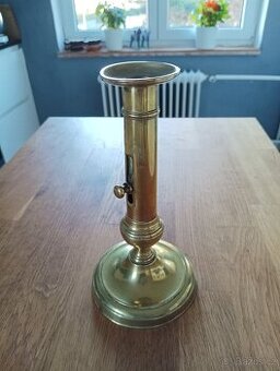 MOSAZNÝ EMPÍROVÝ SVÍCEN BIEDERMEIER Z 19. STOLETÍ Z FRANCIE