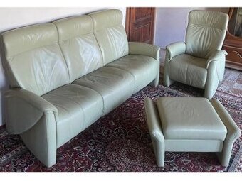 Luxusní moderní kožená souprava 3+1,2706