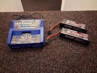 Traxxas ID ez peak 1-4S dual charger + 2x 4S baterie
