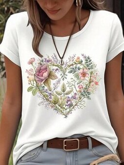 Tričko se srdcem vel. 46/48