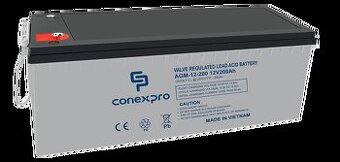 2x Baterie Conexpro AGM-12-200 VRLA AGM 12V/200Ah, T18
