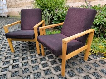 Retro dřevěná křesla Tatra Pravenec - 70. léta