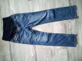 Těhotenské džíny s nastavitelným pasem, velikost 40
