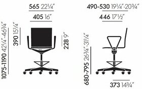 Vitra designové kancelářské židle C .04 světle šedá