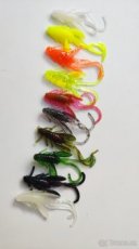 Malé nymfy pstruh set2 10ks jemných gumových nástrah 5cm