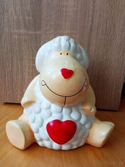 Porcelánová pokladnička OVEČKA 18 cm