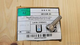 Šroub imbus DIN912 M8 x 30 mm A2 - 70