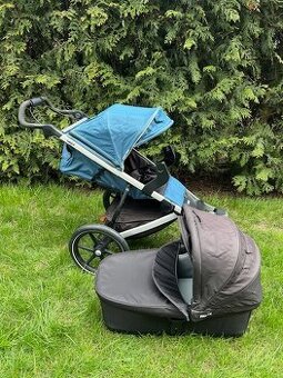 Kočárek Thule Urban Glide 2 Majolica Blue s korbičkou.