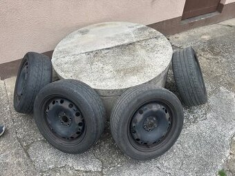 Plechové kola R15 5x100 s pneu 195/55/85V